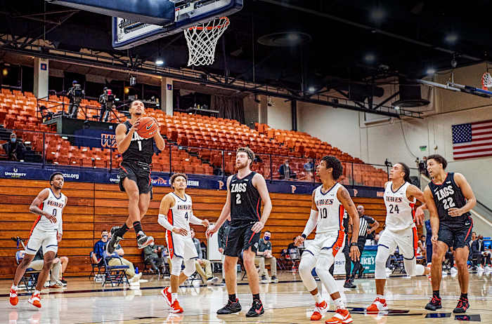 Suggs (1), who is projected to be picked near the top of the 2021 NBA draft, represents a new level of recruit for Gonzaga. So far this season, he's averaging 14.4 points, 5.5 rebounds and 4.4 assists per game.